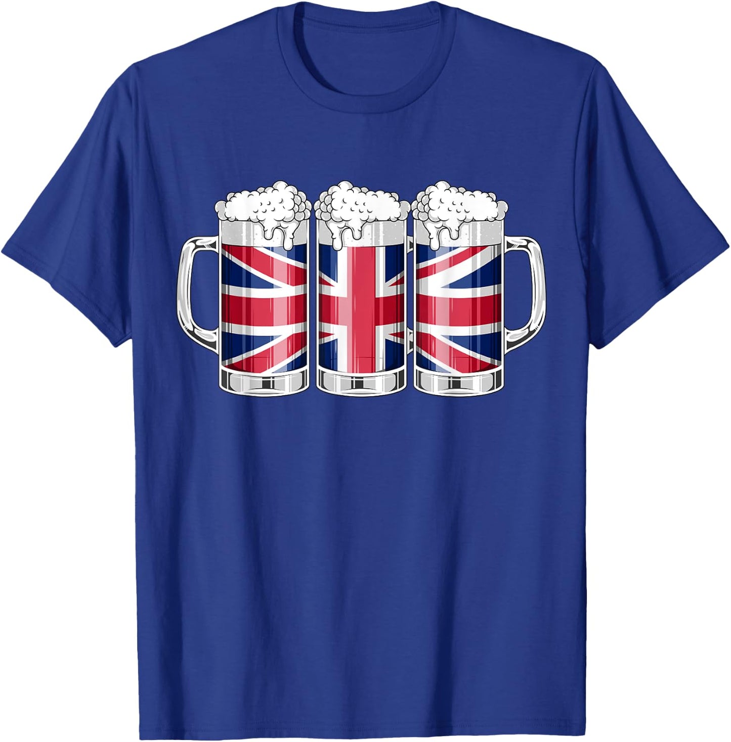 Beer British Shirt - Beer United Kingdom Flag Patriotic Men T-Shirt - T-Shirt | Royal