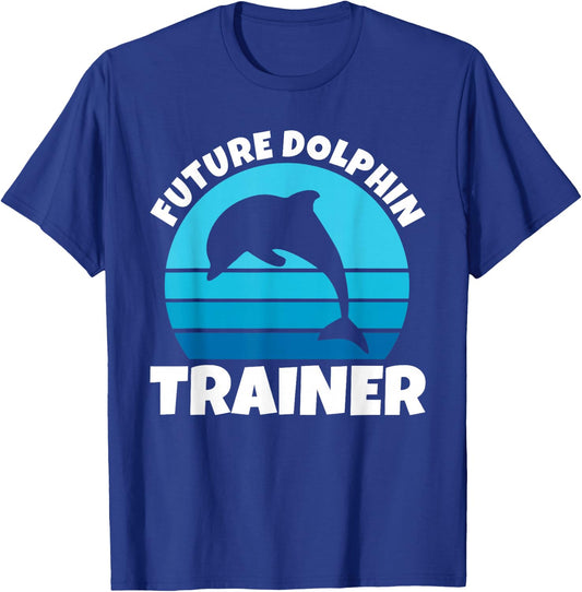 Future Dolphin Trainer Funny Kids Sea Ocean Animal Dolphins T-Shirt - T-Shirt | Royal