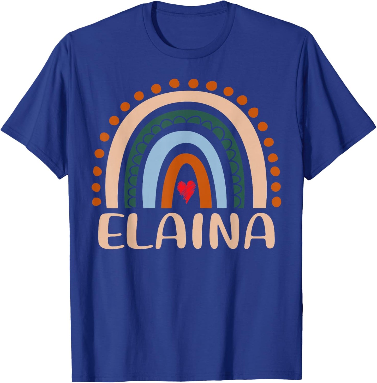 Elaina Name Personalized Funny Women Rainbow Elaina T-Shirt - T-Shirt | Royal