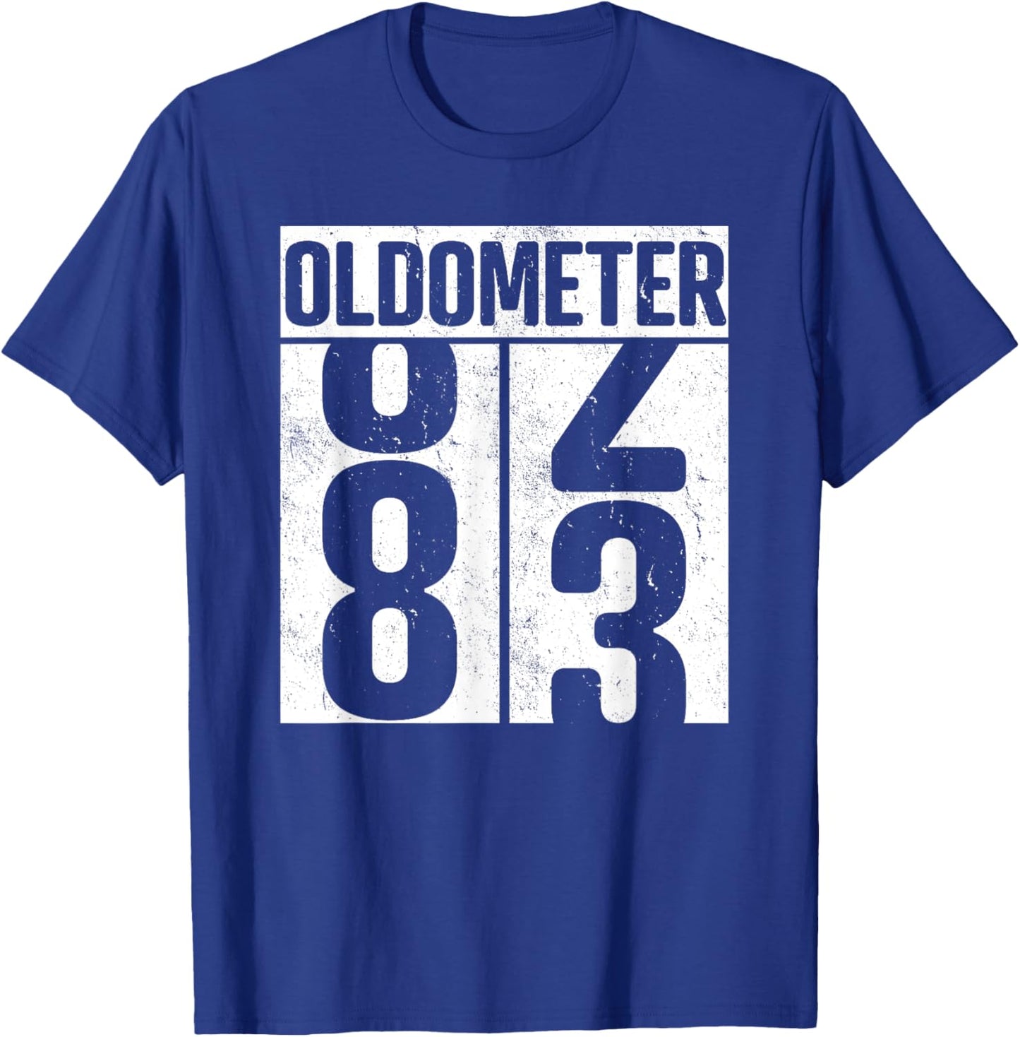 Oldometer 83 - 83rd Birthday Oldometer T-Shirt - T-Shirt | Royal