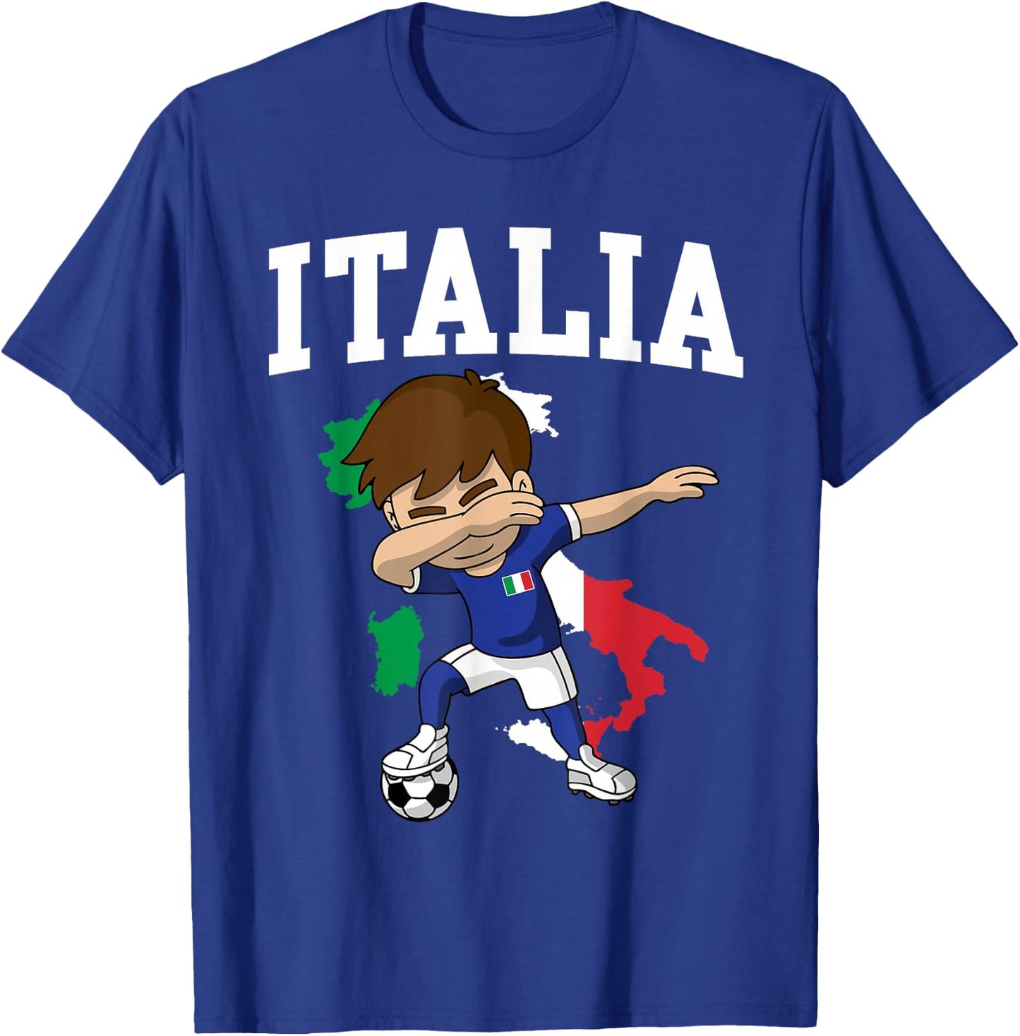 Italia Soccer Boy Italian Italy Flag Map Sports Team Coach T-Shirt - T-Shirt | Royal