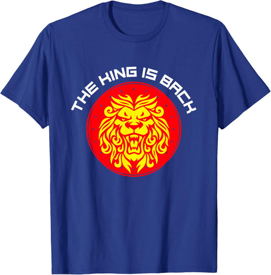 The King is Back, Lion, Jones, MMA, Jon, Wrestle, bones T-Shirt - T-Shirt | Royal