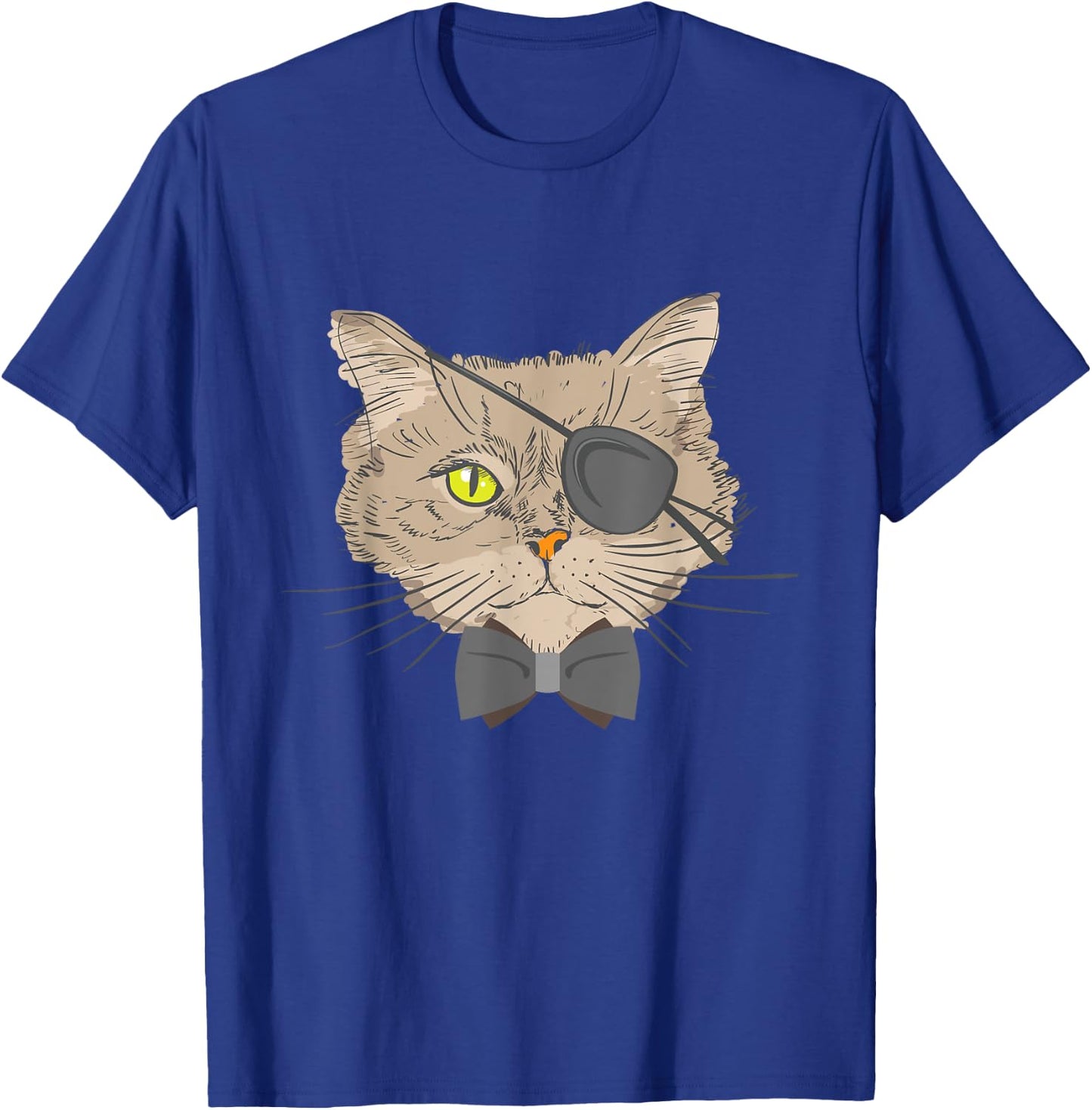 Pirate Cat - Eye Surgery Survivor Glaucoma Cataract Patch Men Women T-Shirt - T-Shirt | Royal