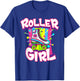 Roller Girl Funny 70s Vintage Roller Skate Seventies Costume T-Shirt - T-Shirt | Royal