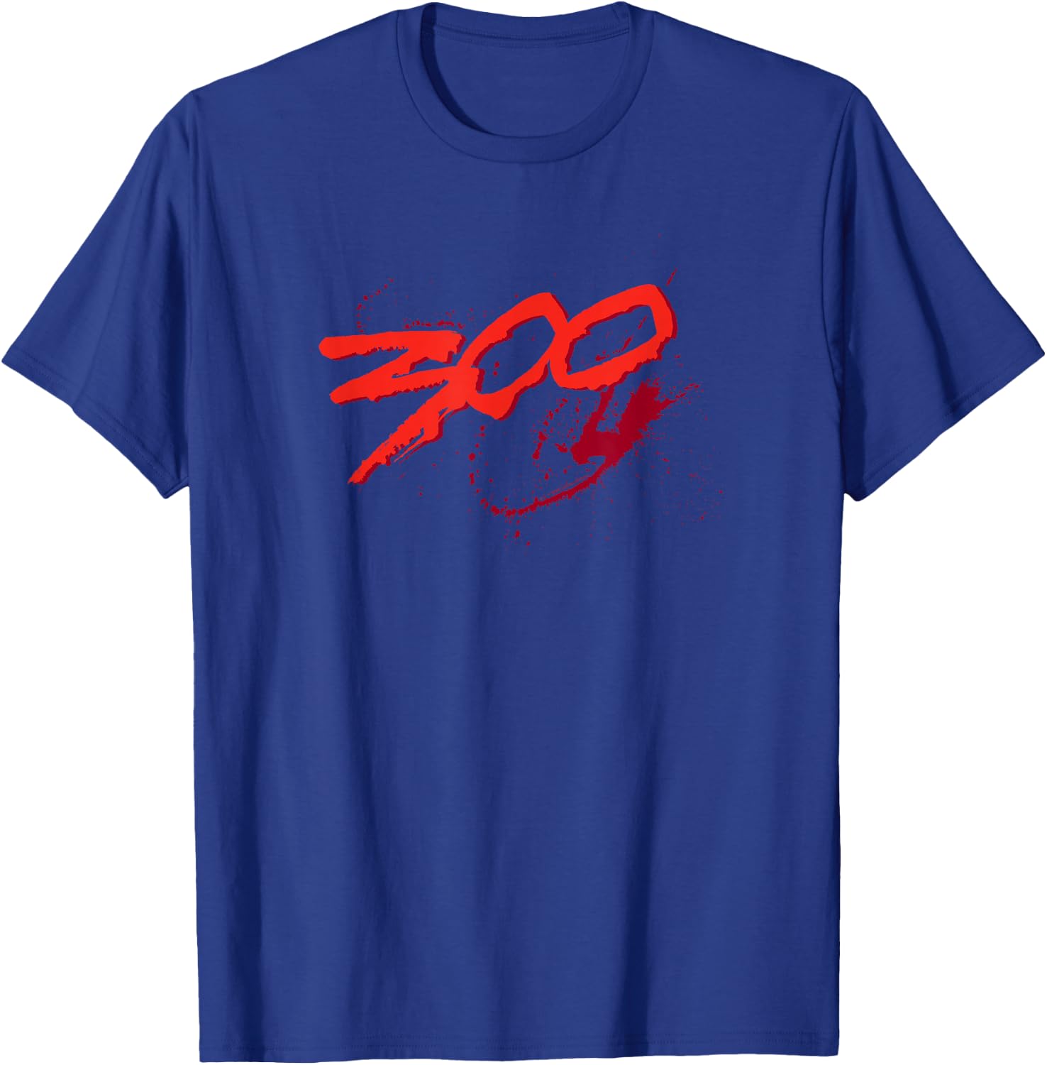 WB100 300 Classic Movie Blood Stained Logo T-Shirt - T-Shirt | Royal