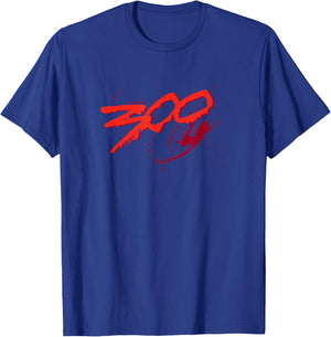 WB100 300 Classic Movie Blood Stained Logo T-Shirt - T-Shirt | Royal
