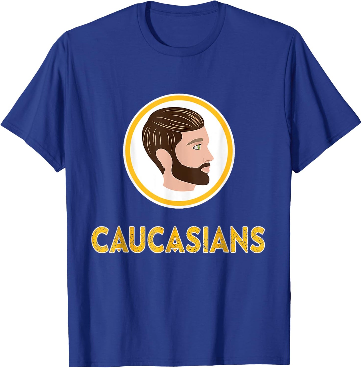 Caucasians Funny Vintage Caucasians Pride T-Shirt - T-Shirt | Royal