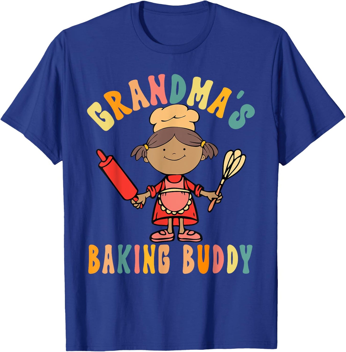 Groovy Grandma's Baking Buddy For Kids Girl T-Shirt - T-Shirt | Royal