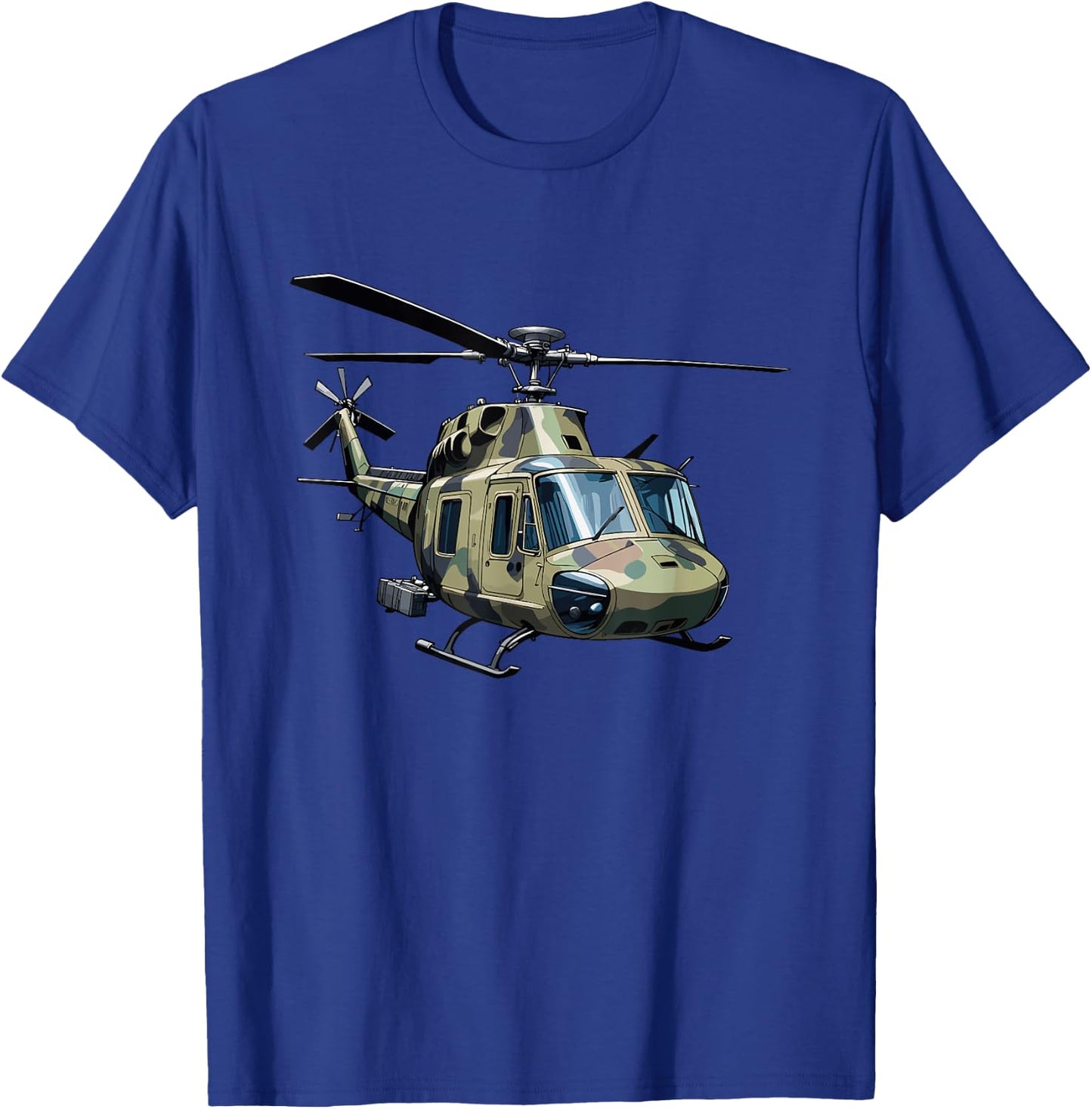 UH-1 Huey Retro Helicopter Vintage Sunset Vietnam Chopper T-Shirt - T-Shirt | Royal