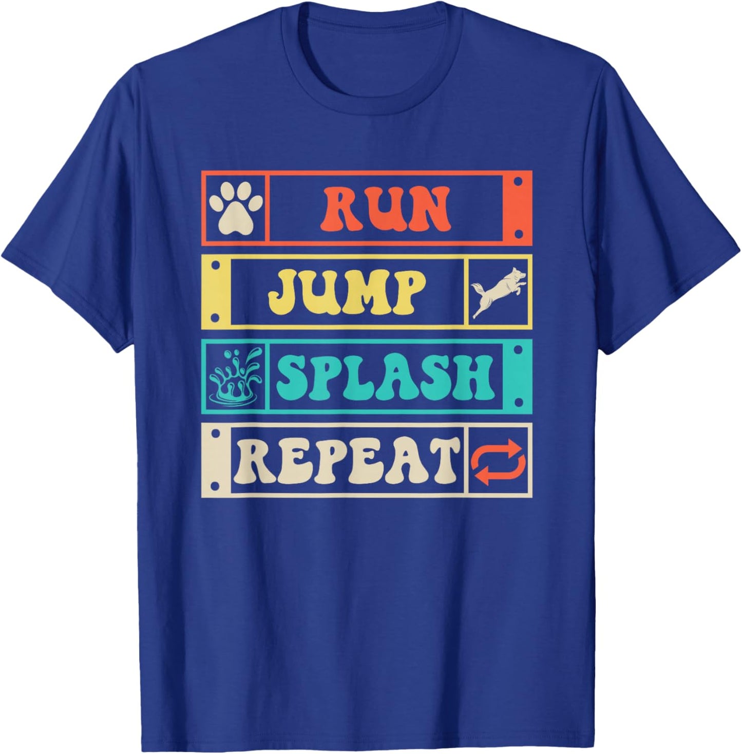 Dog Dock Jumping Dock Diving Dogs T-Shirt - T-Shirt | Royal