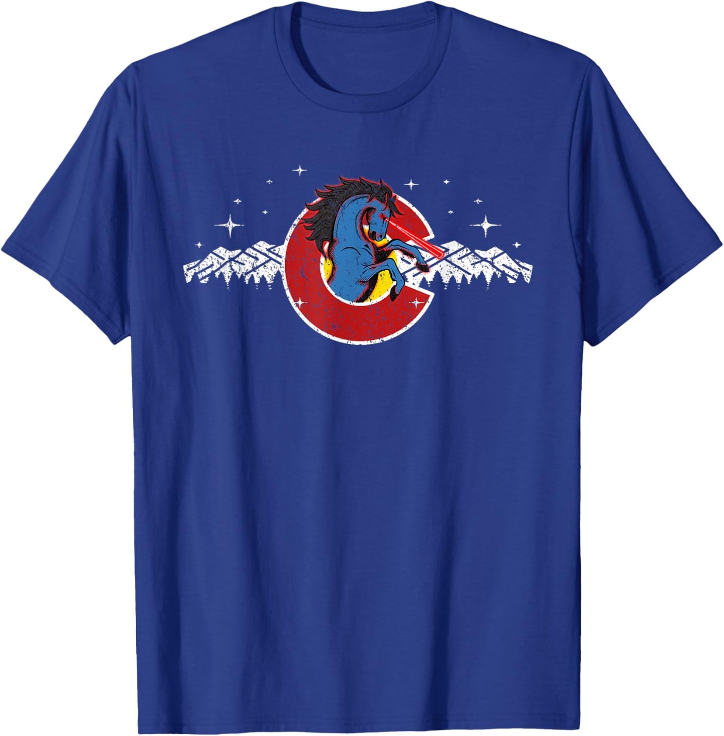Colorado Blucifer Demon Horse T-Shirt - T-Shirt | Royal
