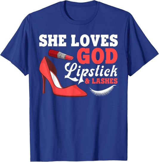 Funny Lipstick Art Girls Lipstick Makeup Artist T-Shirt - T-Shirt | Royal