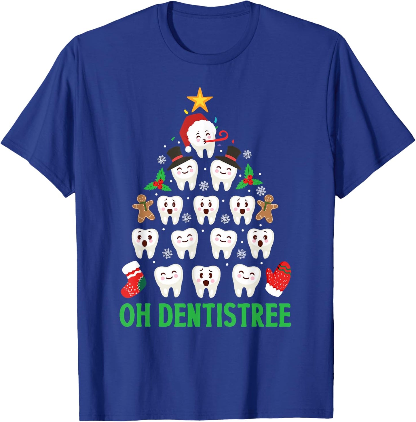 Christmas Dentist Shirt Oh Dentistree Funny Xmas Dental T-Shirt - T-Shirt | Royal