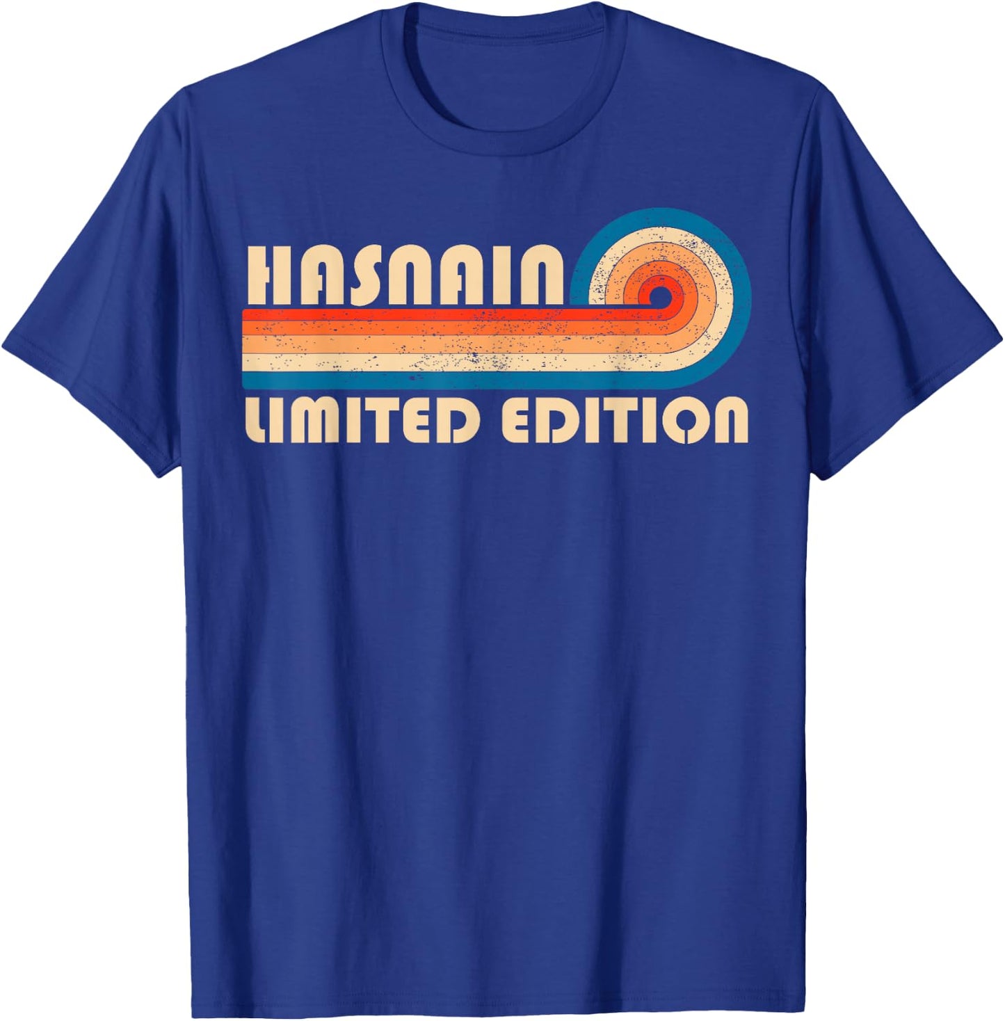 HASNAIN Retro 70s 80s Sunset Stripe T-Shirt - T-Shirt | Royal