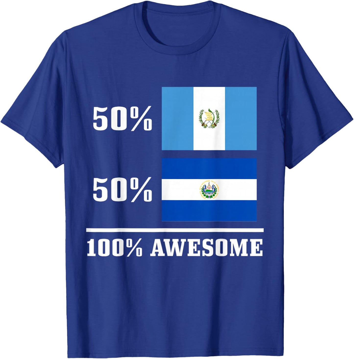Guatemala El Salvador Salvadorian Guatemalan Flag Pride T-Shirt - T-Shirt | Royal