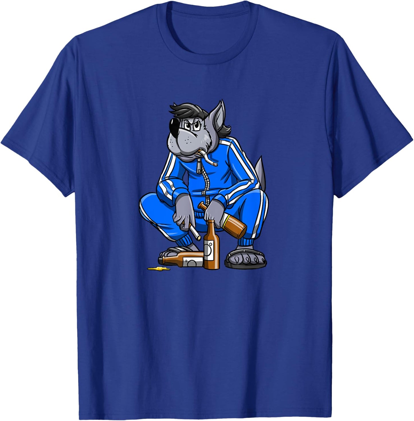 Russian Gopnik Russian Squat Nu Pogodi Wolf Russian T-Shirt - T-Shirt | Royal