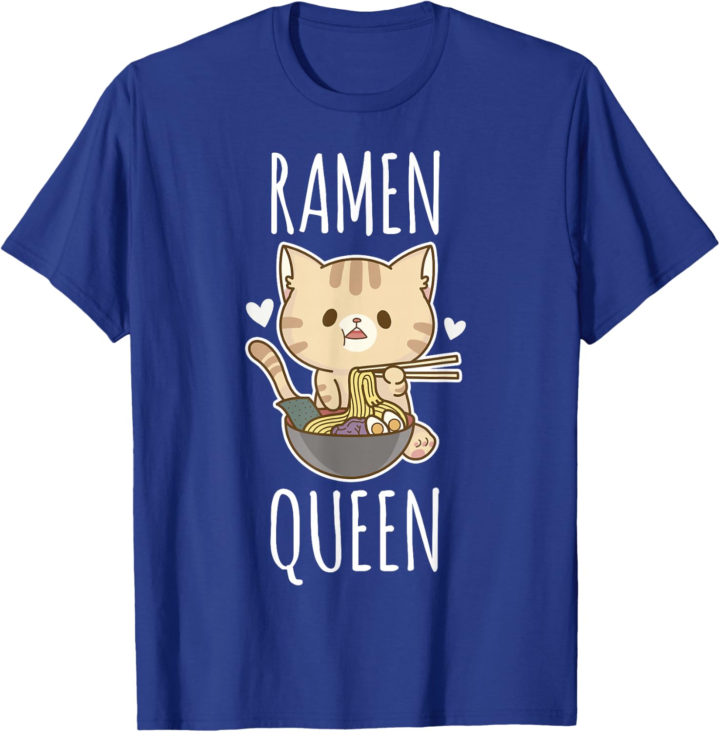 Ramen Queen - Cat Ramen Noodles T-Shirt - T-Shirt | Royal