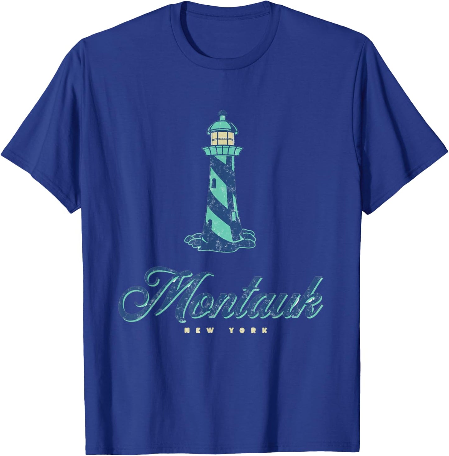 Montauk Lighthouse Beach New York, Summer at Montauk T-Shirt - T-Shirt | Royal