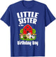 Little Sister Of The Birthday Boy Farm Animal Bday Party T-Shirt - T-Shirt | Royal