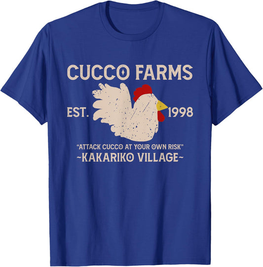 Cucco Farms Attack Cucco At Your Own Risk T-Shirt - T-Shirt | Royal