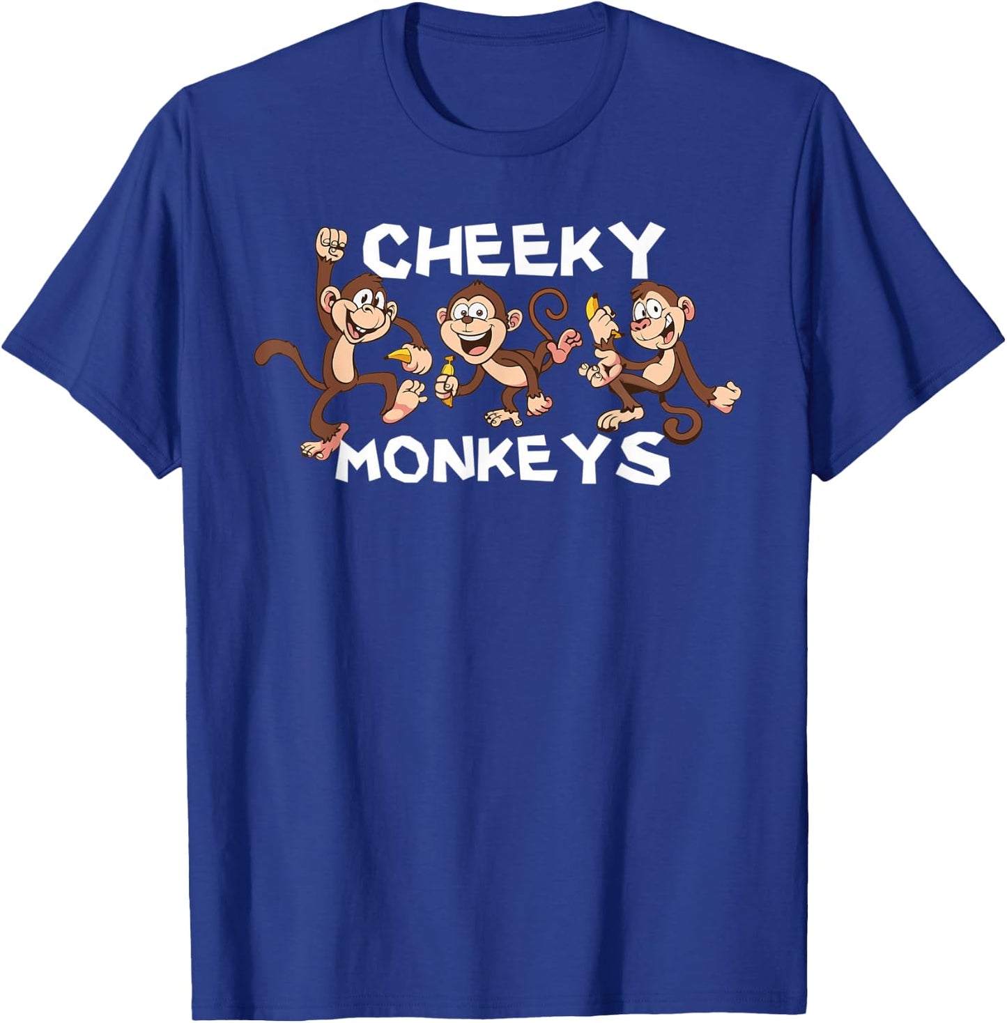 Cute Cheeky Monkey Face, Funny Jungle Wild Animal Lover T-Shirt - T-Shirt | Royal
