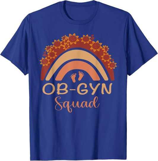 Ob-Gyn Squad Rainbow Gynecologist Ob gyn Doctor Squad T-Shirt - T-Shirt | Royal