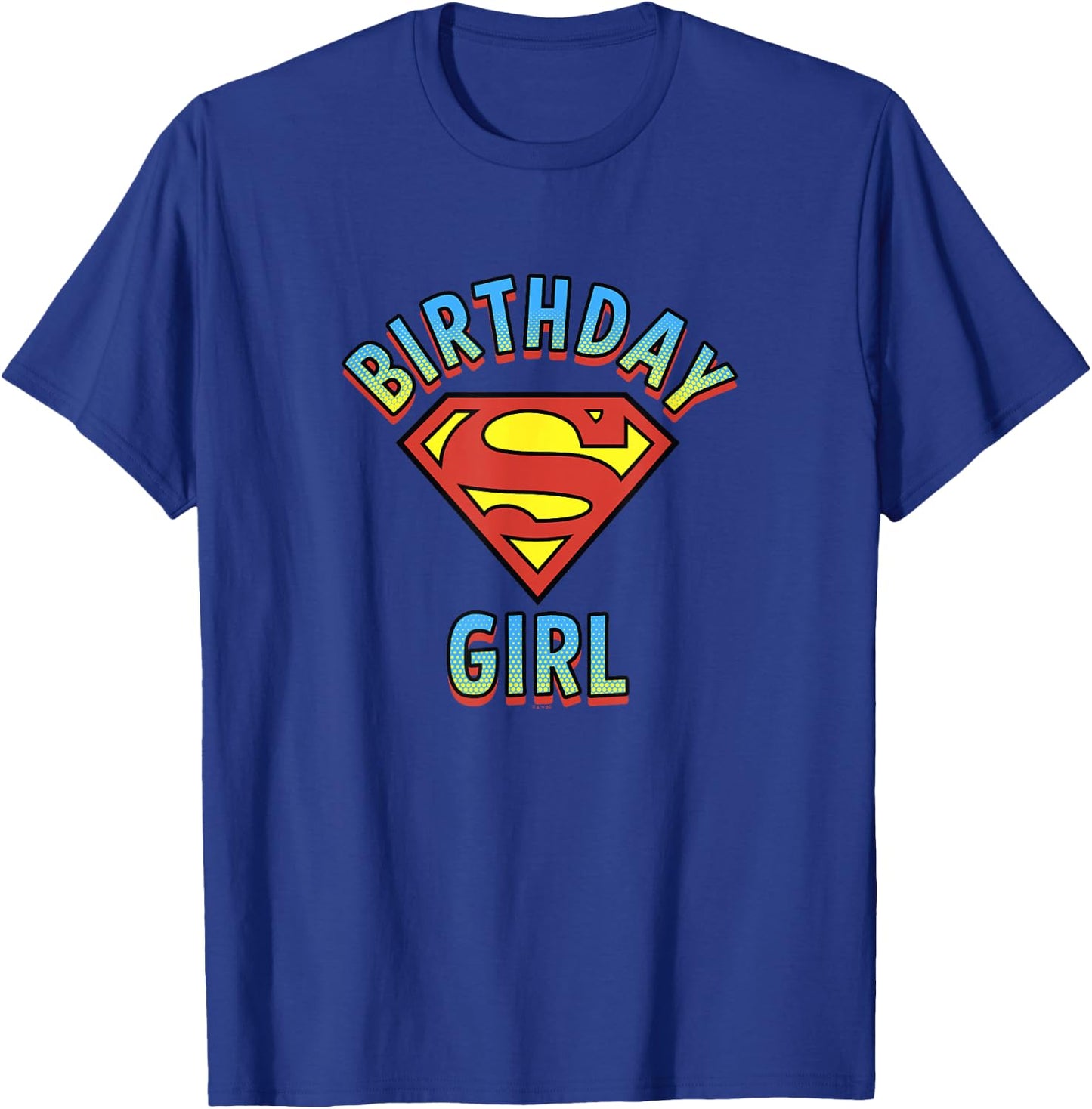 DC Comics Justice League Superman Birthday Girl T-Shirt - T-Shirt | Royal