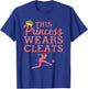 Cool Soccer Girls Princess Wears Cleats Football T-Shirt - T-Shirt | Royal