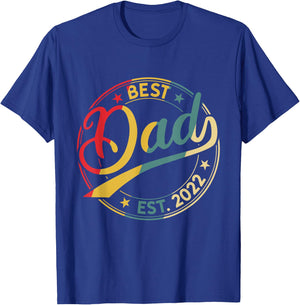 Best Dad since 2022 Father 2022 Dad Est 2022 T-Shirt - T-Shirt | Royal