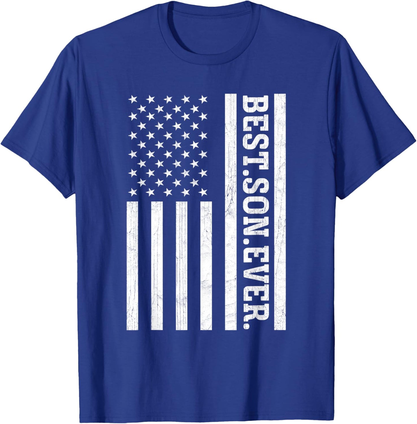 Best Son Ever US American Flag Son Vintage T-Shirt - T-Shirt | Royal