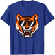 Cool Growling Mouth Open Bengal Tiger with Sunglasses T-Shirt - T-Shirt | Royal