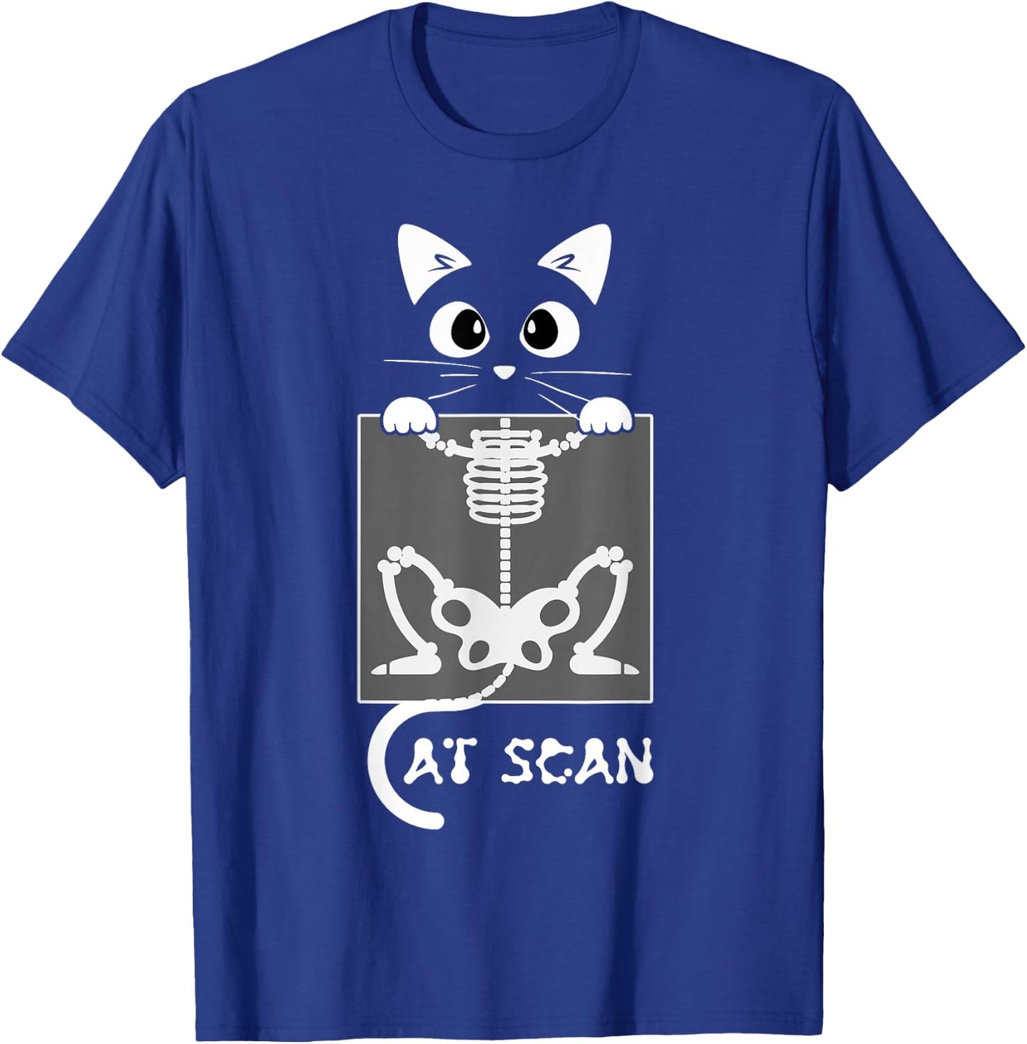 Skeleton Cat Scan Ct Scaning Funny X Ray Pun Meme Rad Tech T-Shirt - T-Shirt | Royal