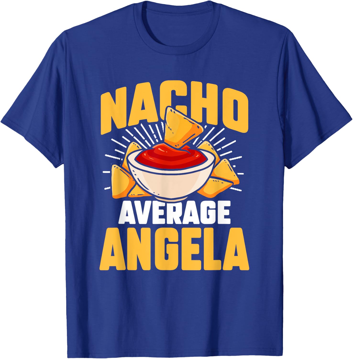 Funny Taco Personalized Name Nacho Average Angela T-Shirt - T-Shirt | Royal