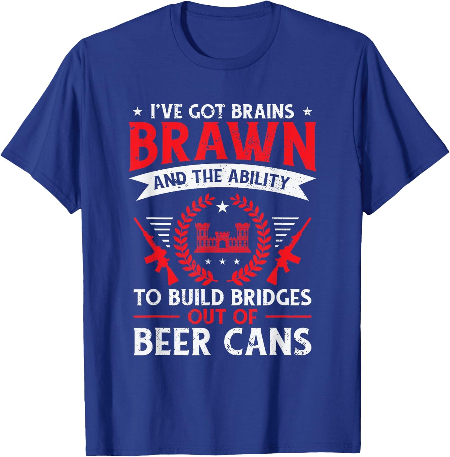 Combat Engineer Engineering Army U.S. Military Army Combat T-Shirt - T-Shirt | Royal