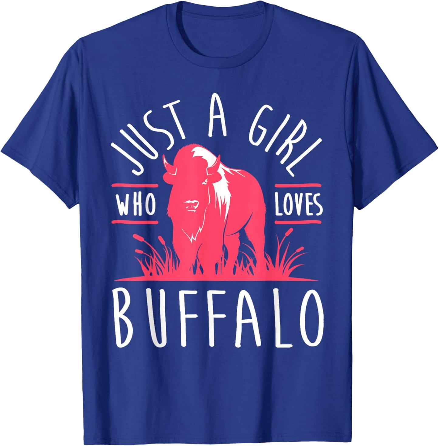 Girl Buffalo Lover I Women Bison Fan I Daughter Buffalo T-Shirt - T-Shirt | Royal