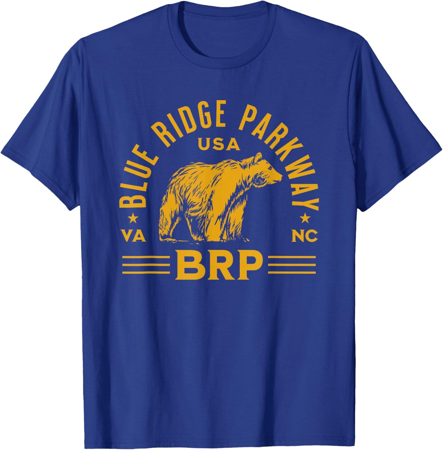 Blue Ridge Parkway NC and VA Bear Design T-Shirt - T-Shirt | Royal