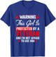 Protected By A Veteran Funny Military Veteran Daughter Wife T-Shirt - T-Shirt | Royal