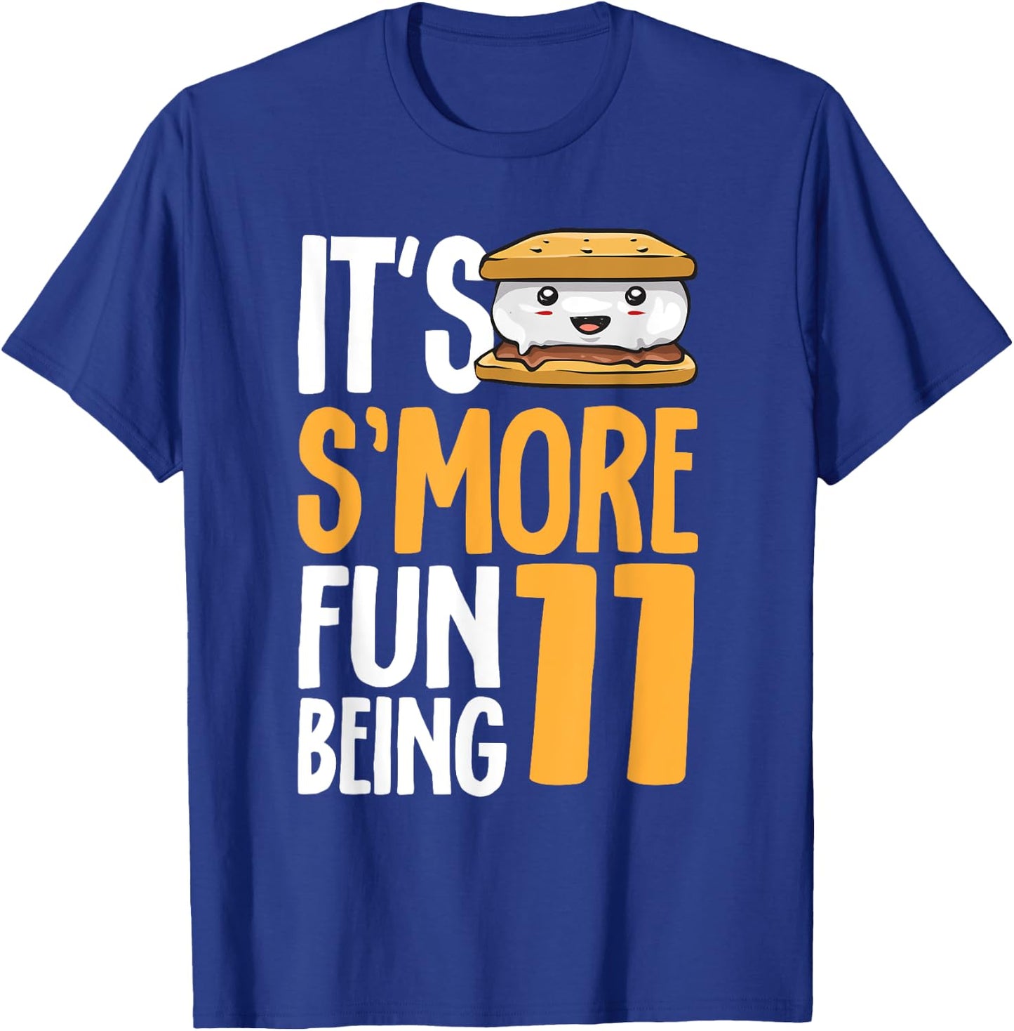 S’more Campfire 11th Birthday Marshmallow Camping Smore T-Shirt - T-Shirt | Royal