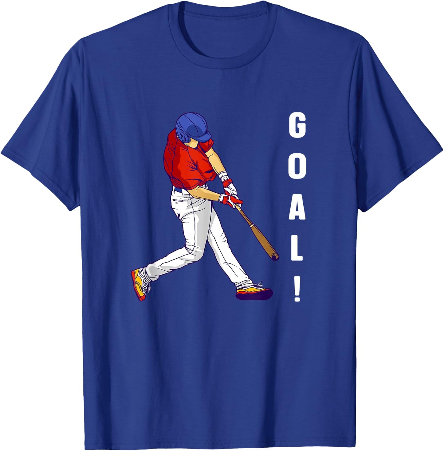GOAL! Baseball Player Funny Sports Saying Soccer/Hockey T-Shirt - T-Shirt | Royal