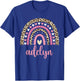 Adelyn Rainbow Leopard Personalized Adelyn Birthday T-Shirt - T-Shirt | Royal