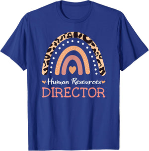Human Resources Director Leopard Rainbow Appreciation T-Shirt - T-Shirt | Royal