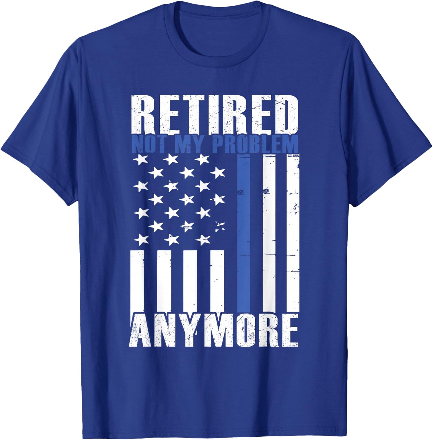 Funny Retired Police Officer Law Enforcement Retirement T-Shirt - T-Shirt | Royal