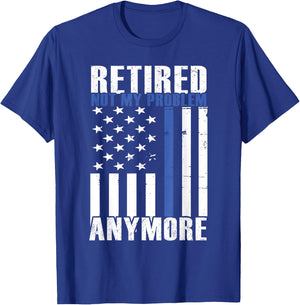 Funny Retired Police Officer Law Enforcement Retirement T-Shirt - T-Shirt | Royal
