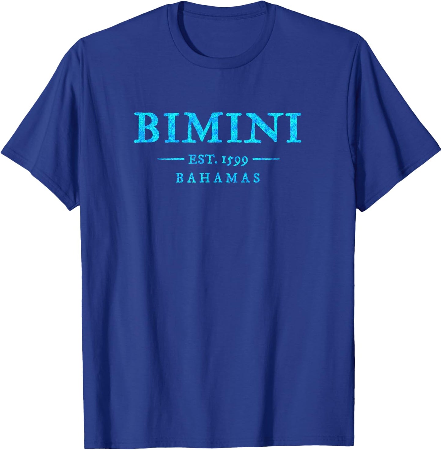 Bimini Bahamas Colorful Throwback Souvenir T-Shirt - T-Shirt | Royal