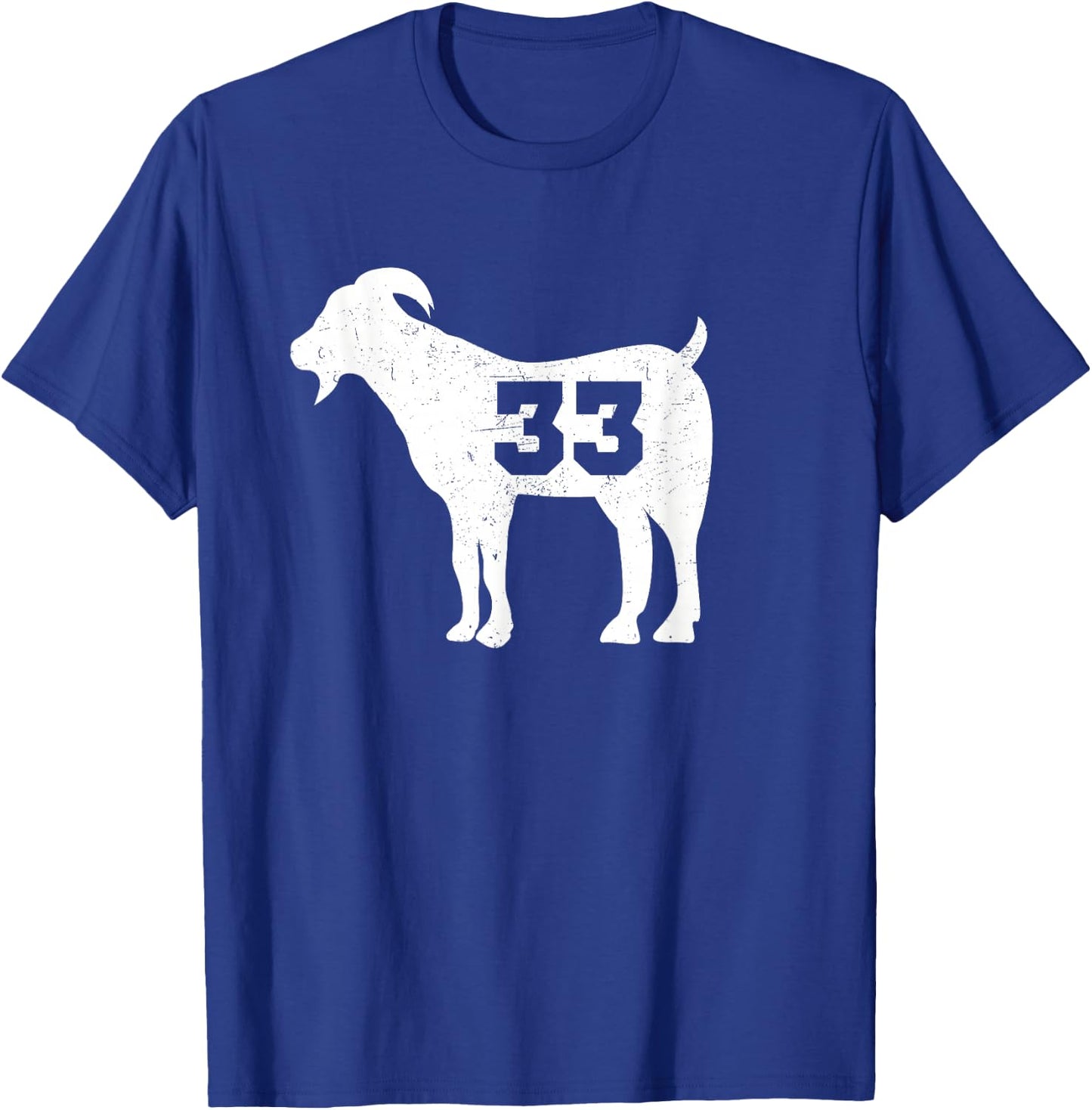 Vintage Distressed GOAT 33 T-Shirt - T-Shirt | Royal