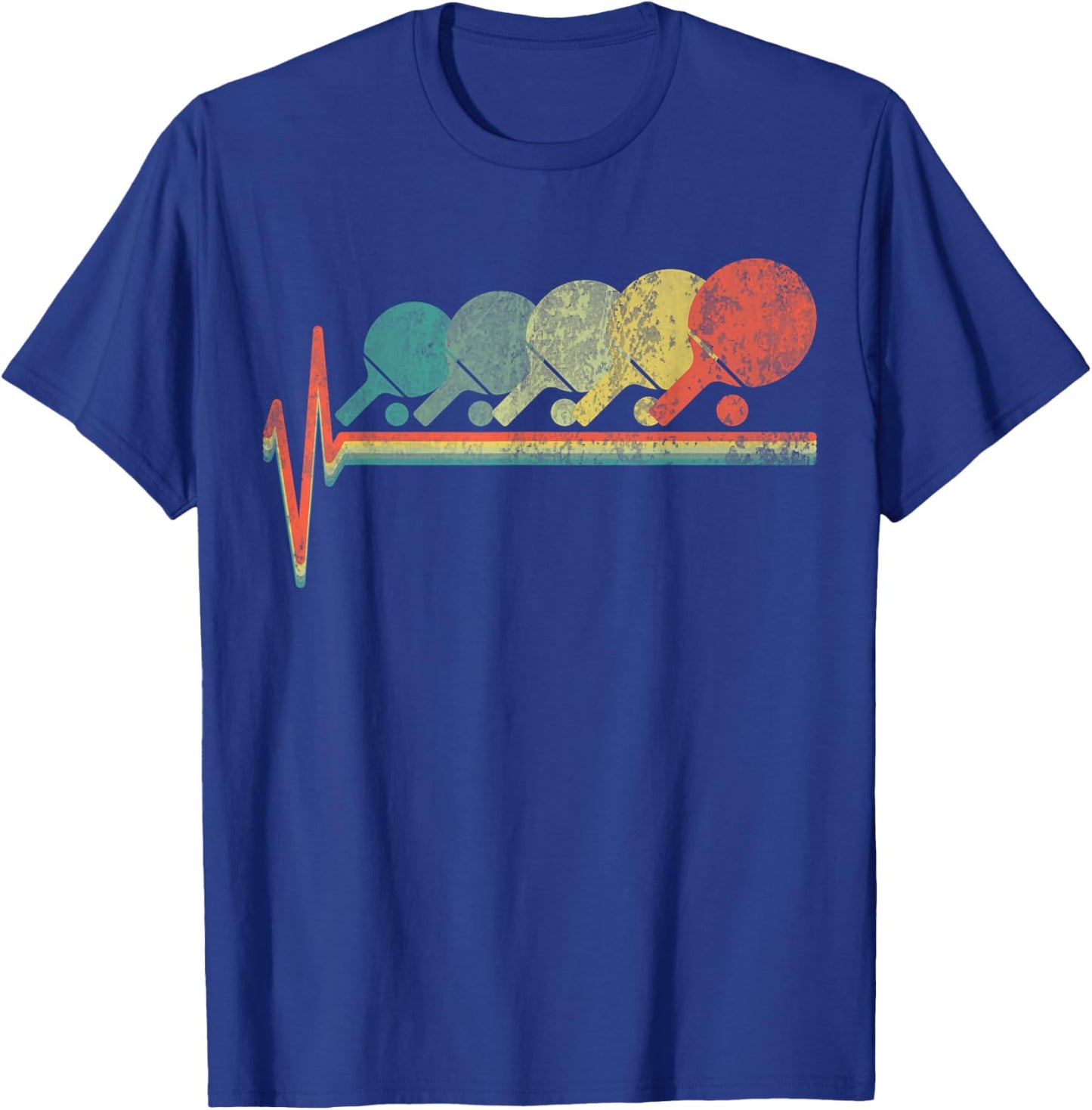Vintage Ping Pong Paddle Table Tennis Funny 70s Women Men T-Shirt - T-Shirt | Royal