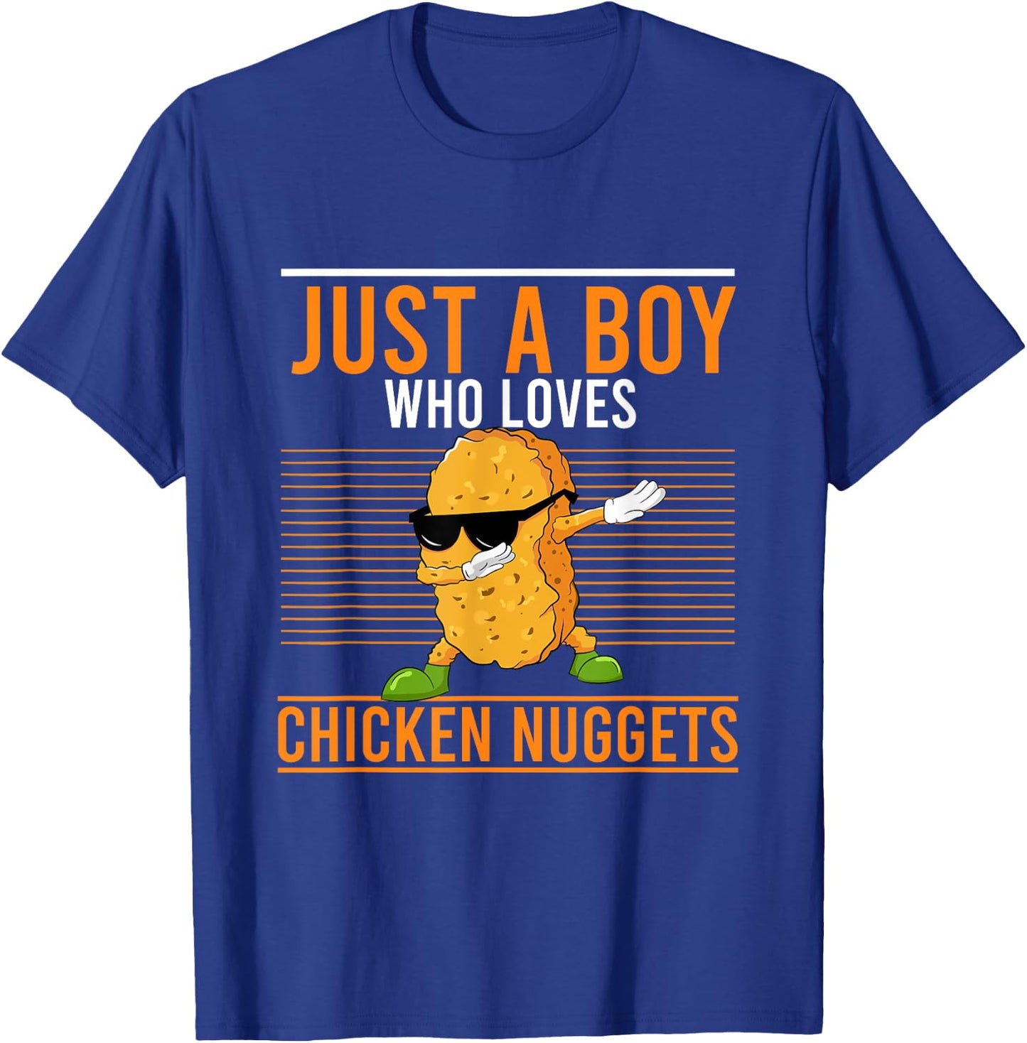 Cool Dabbing Just A Boy Who Loves Chicken Nuggets T-Shirt - T-Shirt | Royal