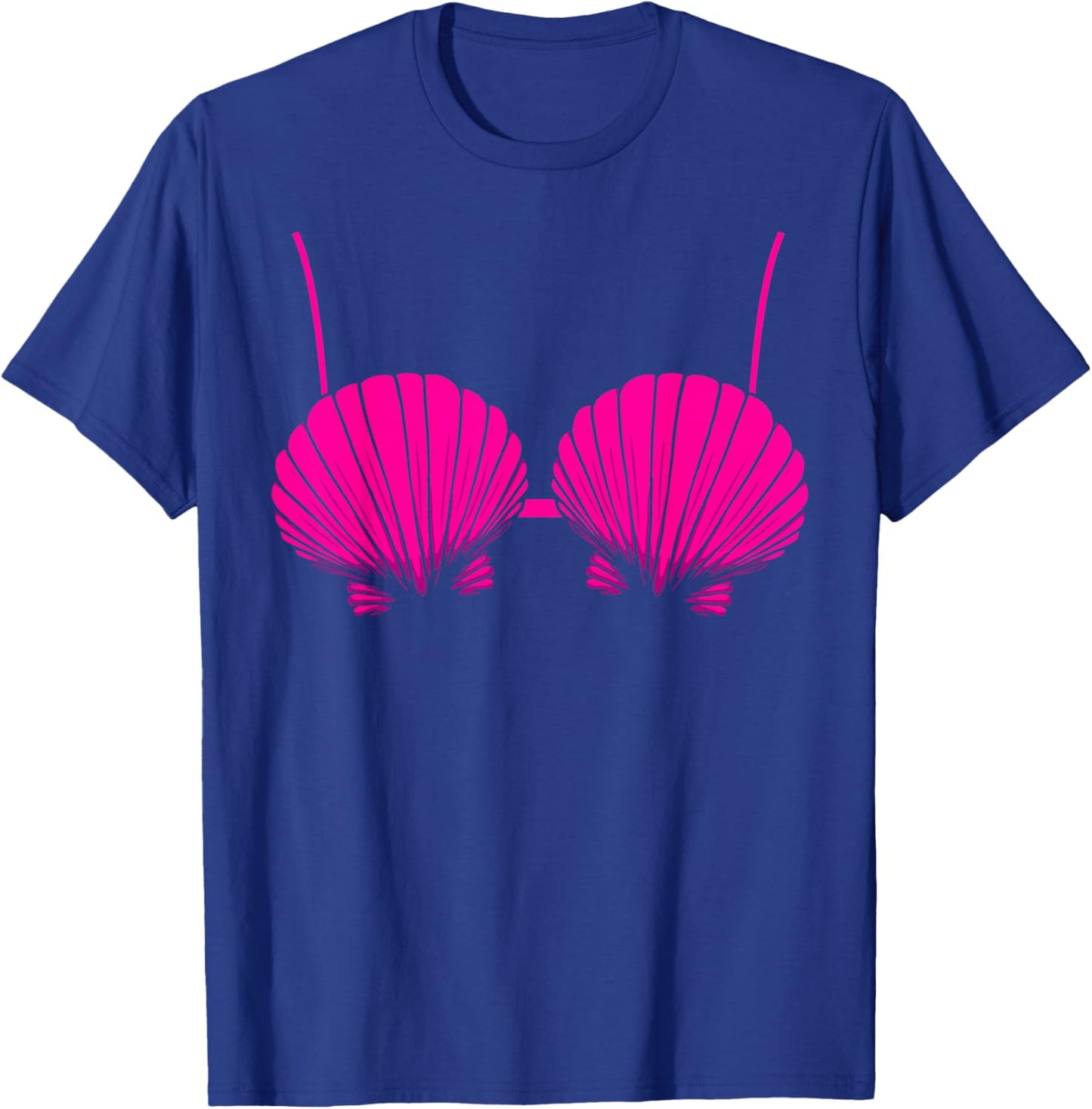 Seashell Mermaid Bra Brassiere Bikini Clam Shell T-Shirt - T-Shirt | Royal