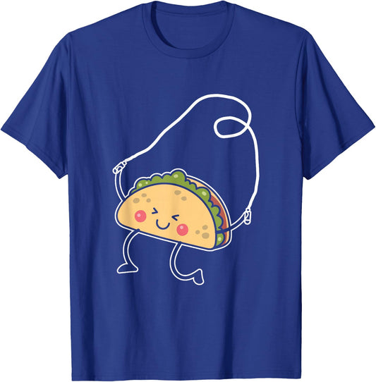 Funny Taco Skipping Rope | Jumping Rope | Jump Rope T-Shirt - T-Shirt | Royal