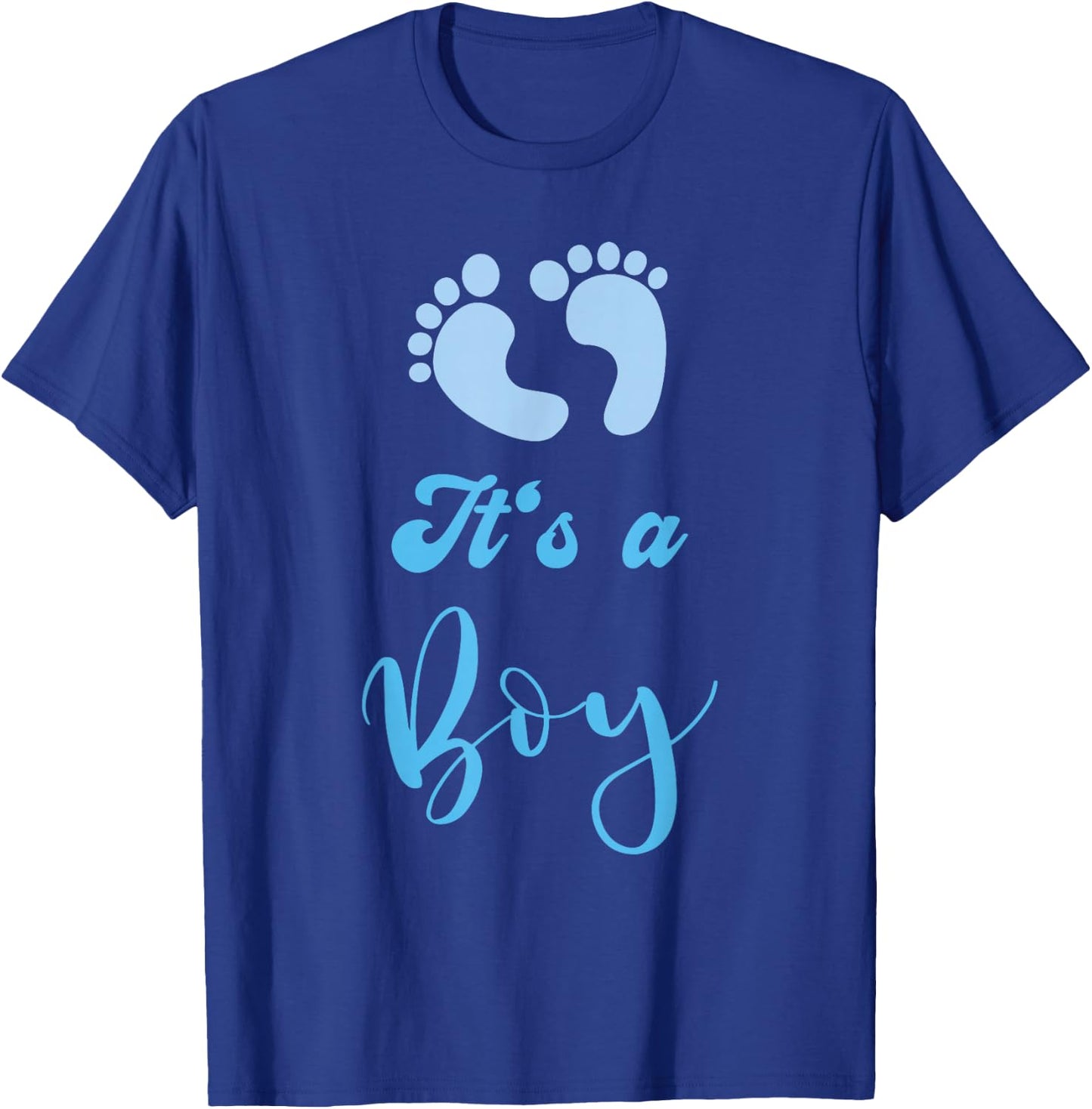 Its a Boy with Feet Baby Shower Party T-Shirt - T-Shirt | Royal